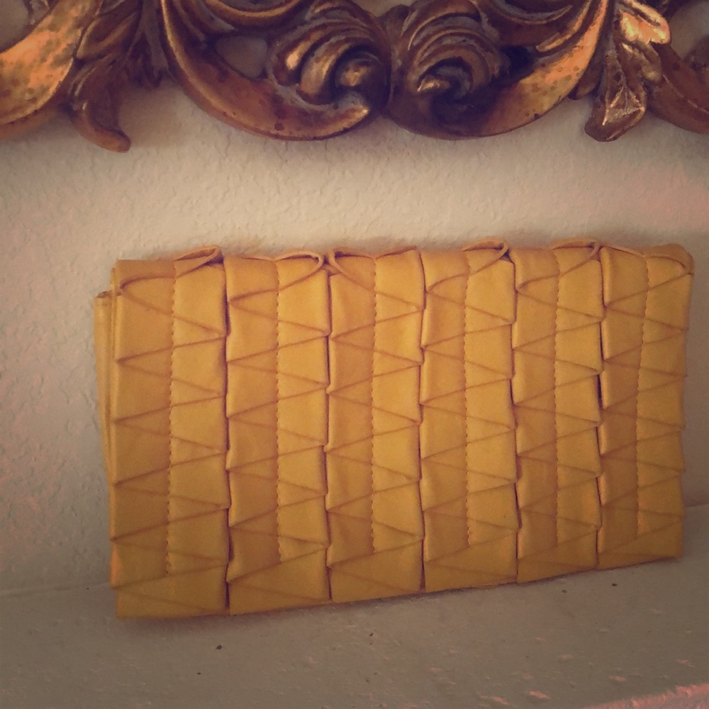 Mustard Textured Clutch